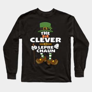 The Clever Leprechaun St Patrick's Day Celebration Matching Outfits Group Attire Long Sleeve T-Shirt